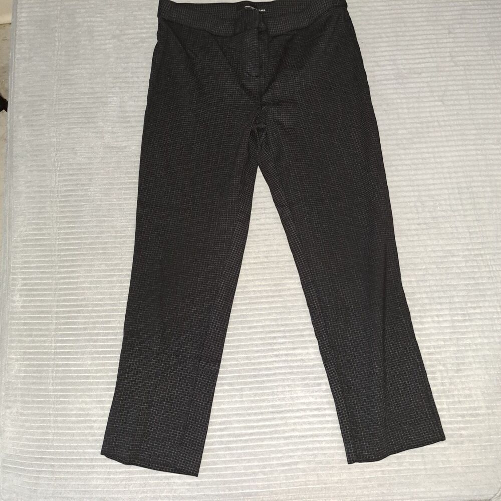 Amanda & Chelsea Ankle Pants black square print  Size 8 Career Preppy stretch
